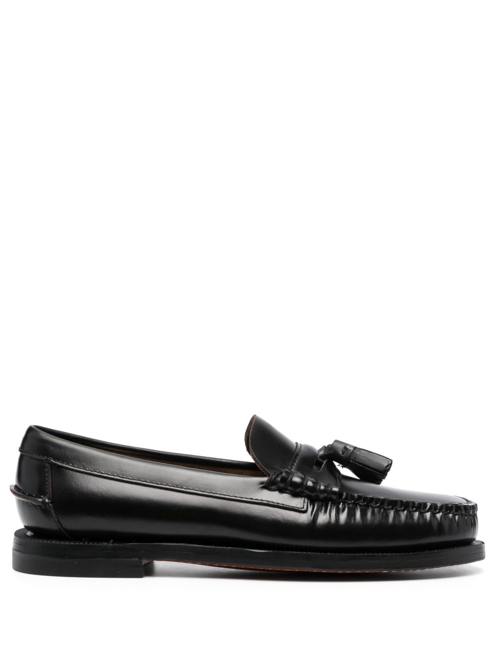 Sebago 流苏皮质乐福鞋 - 黑色