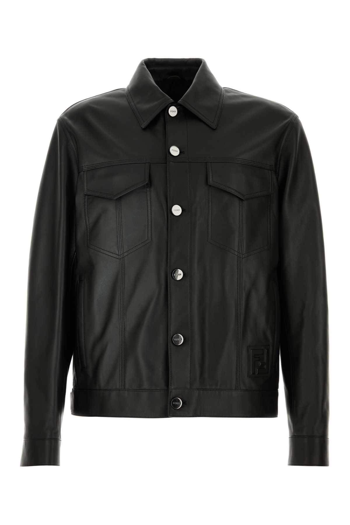 Fendi Black Leather Jacket