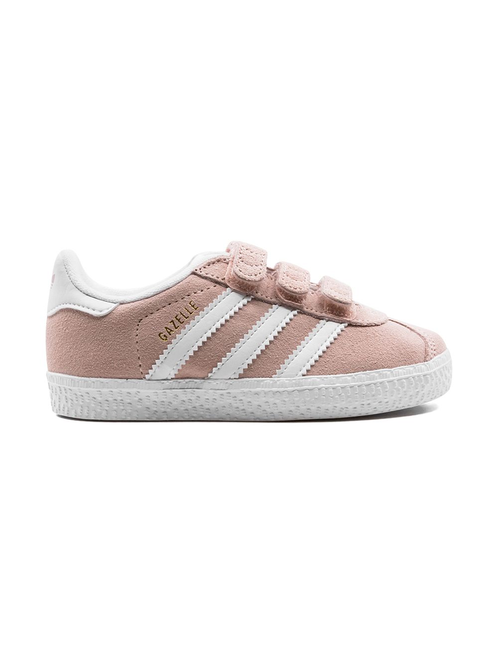 adidas Kids Gazelle 魔术贴运动鞋 - 粉色