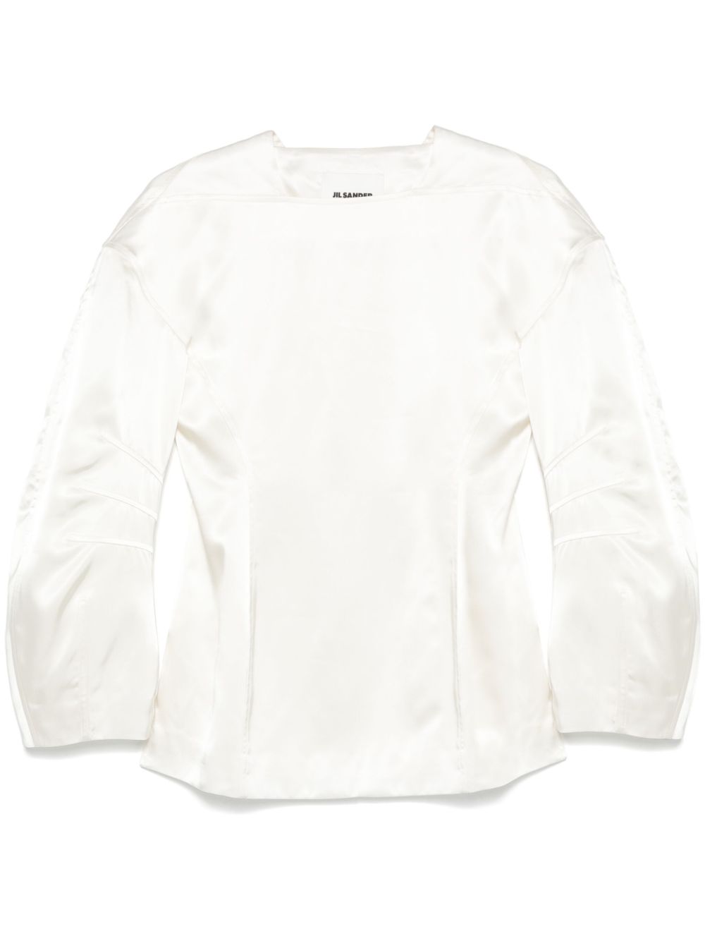 Jil Sander 缎面罩衫 - 白色