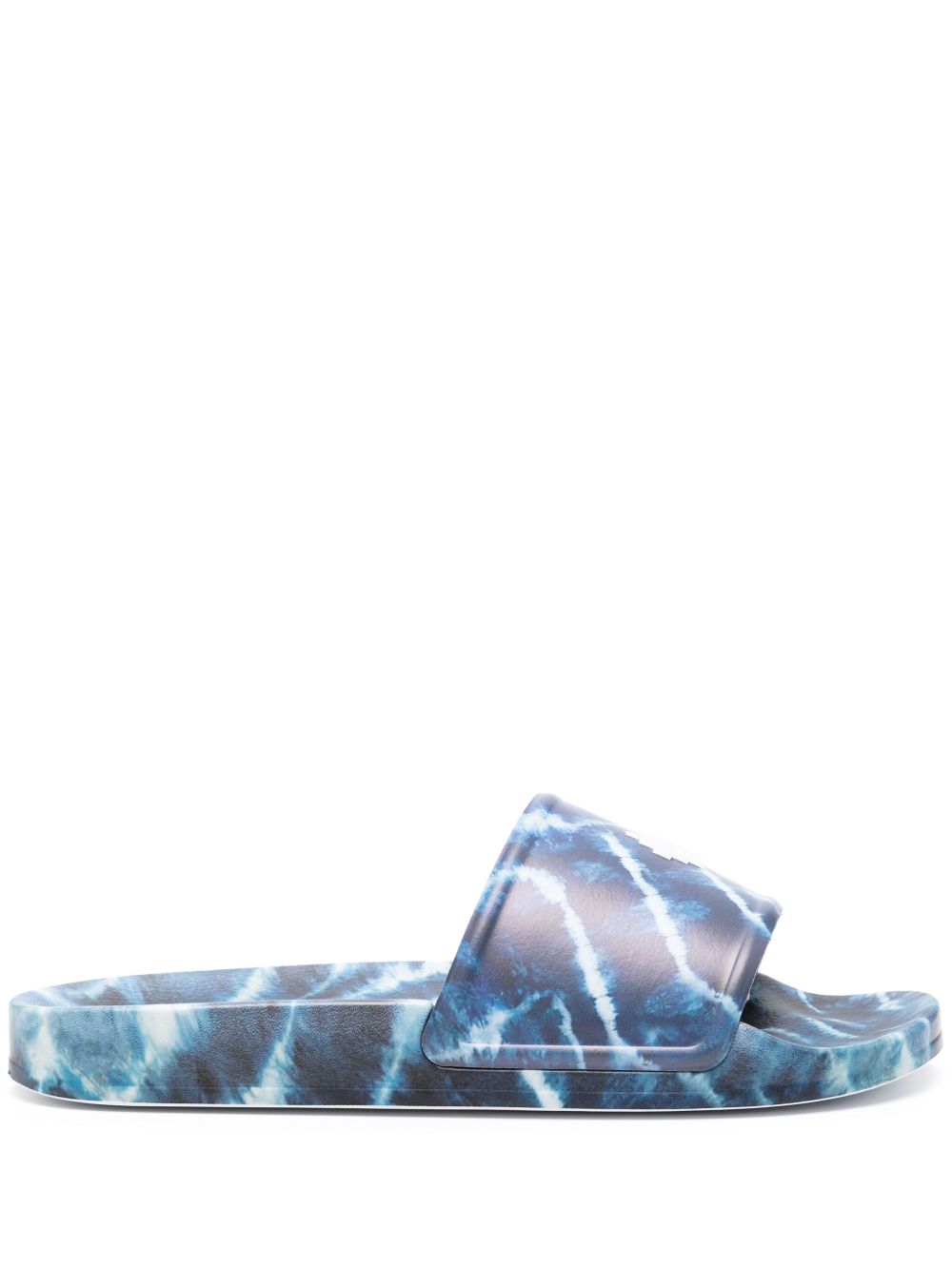 Marcelo Burlon County of Milan AOP Soundwaves logo压纹拖鞋 - 蓝色