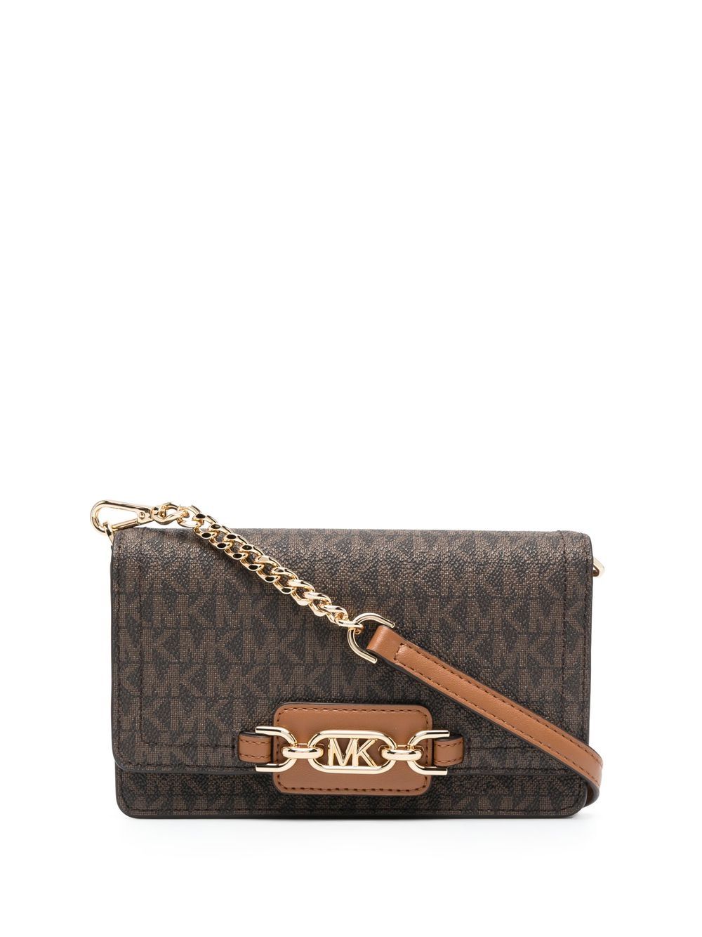Michael Kors Heather 经典logo斜挎包 - 褐色