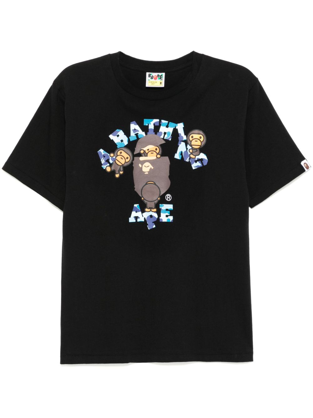 A BATHING APE® ABC Camo College Milo T恤 - 黑色