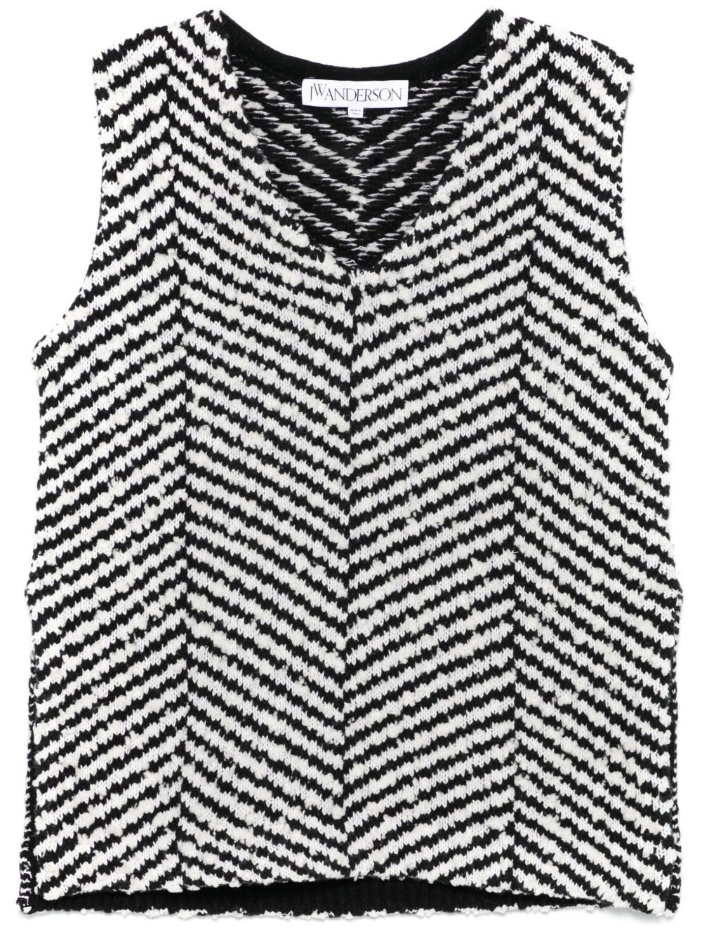 JW Anderson 人字纹针织上衣 - 黑色