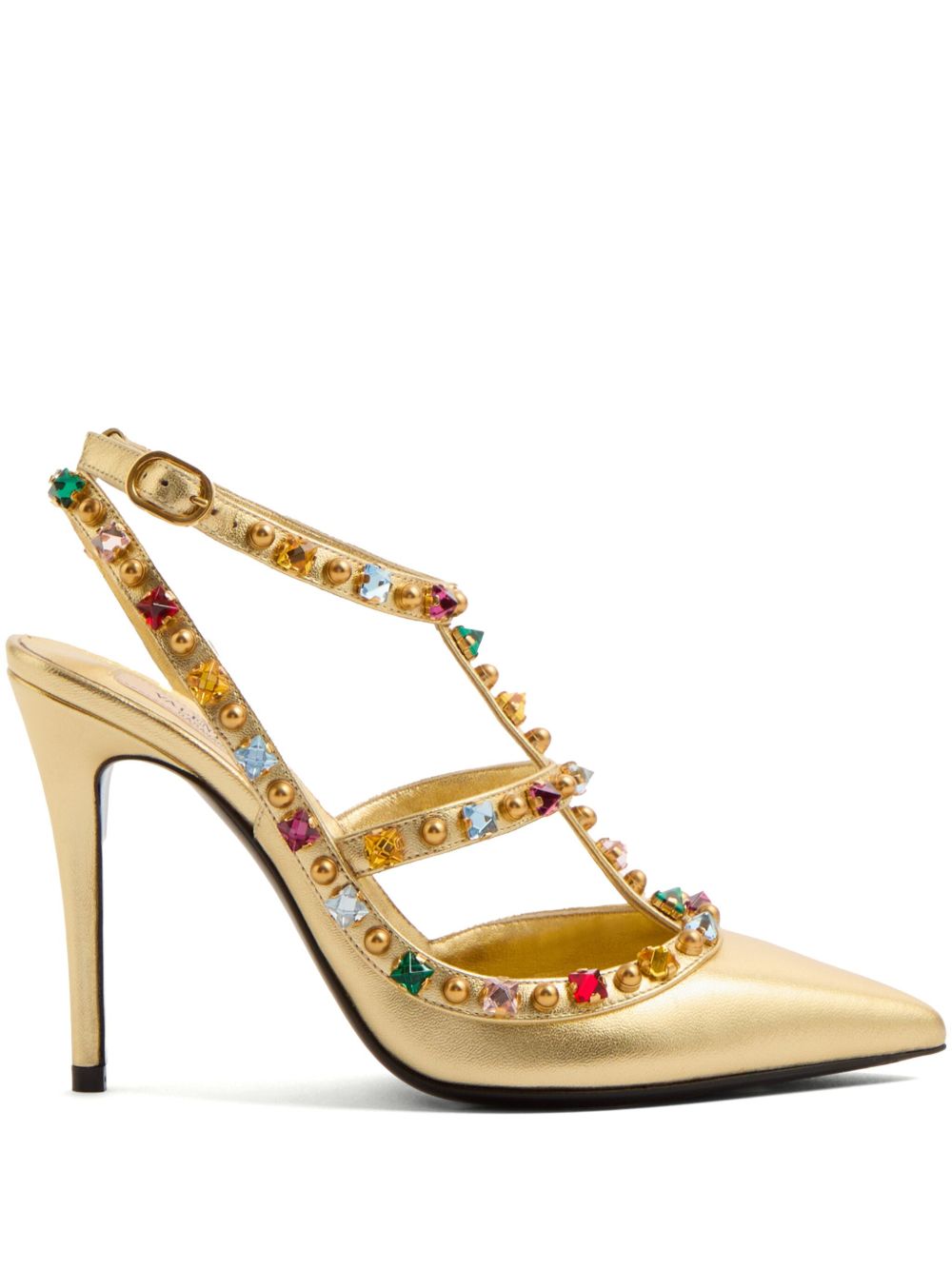 Valentino Garavani Rockstud Décolleté 高跟鞋（10厘米） - 金色