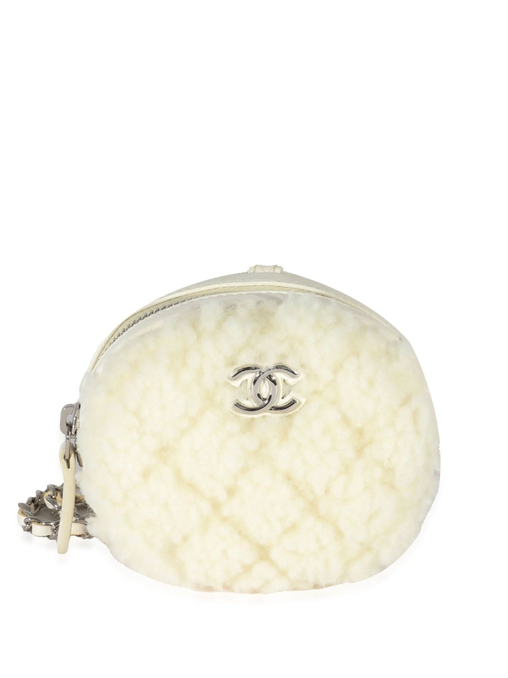 CHANEL Pre-Owned Coco Neige Mini Circle 手拿包 （2021年典藏款 ） - 白色