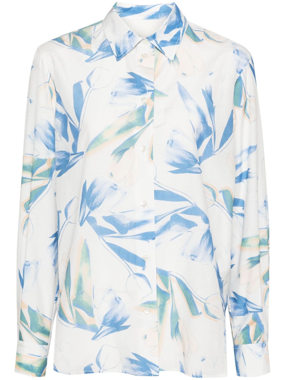 Paul Smith Tulip 印花衬衫 - 蓝色