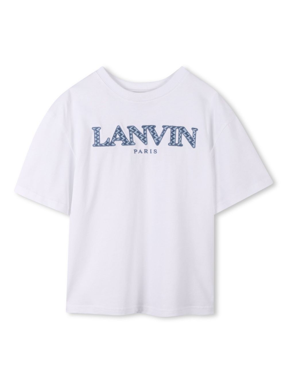 Lanvin Enfant 标贴T恤 - 白色