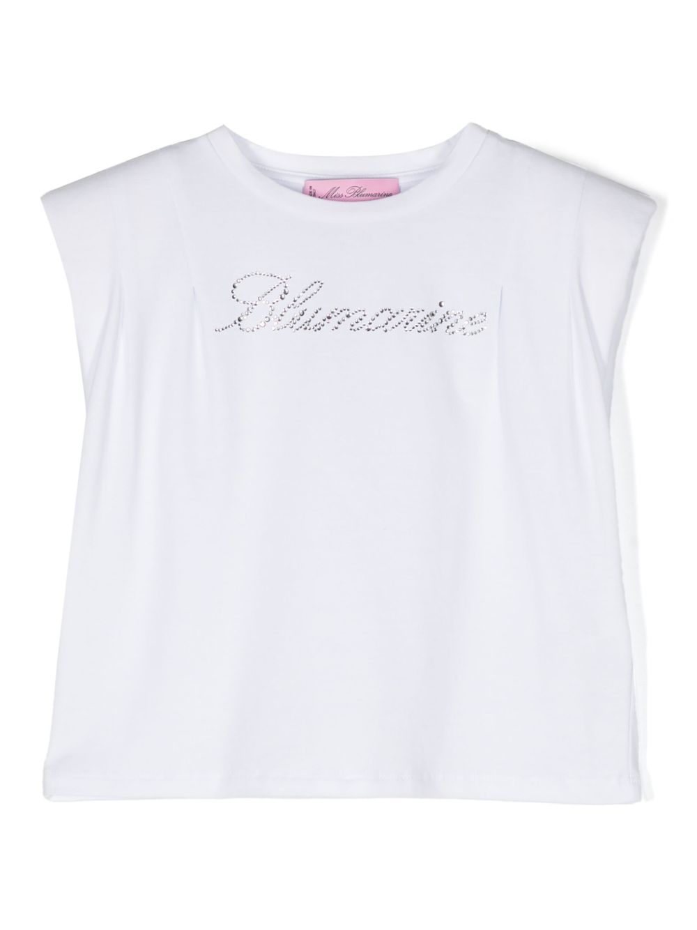 Miss Blumarine 垫肩坦克背心 - 白色
