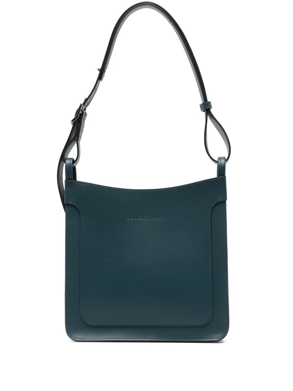 Longchamp Le Foulonné 小号皮质单肩包 - 蓝色