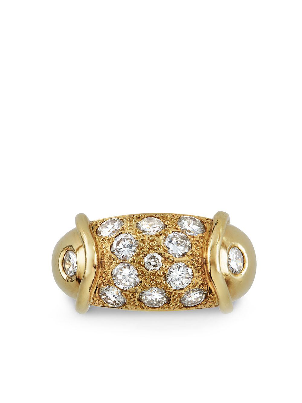 Pragnell Vintage Retro 18K 黄金复古风钻石鸡尾酒戒指 - 金色
