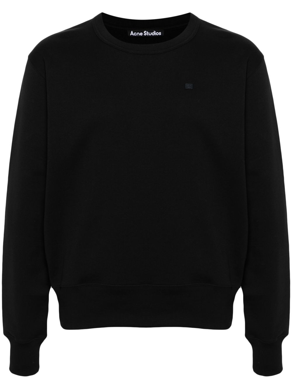 Acne Studios 脸孔logo 贴花棉卫衣 - 黑色