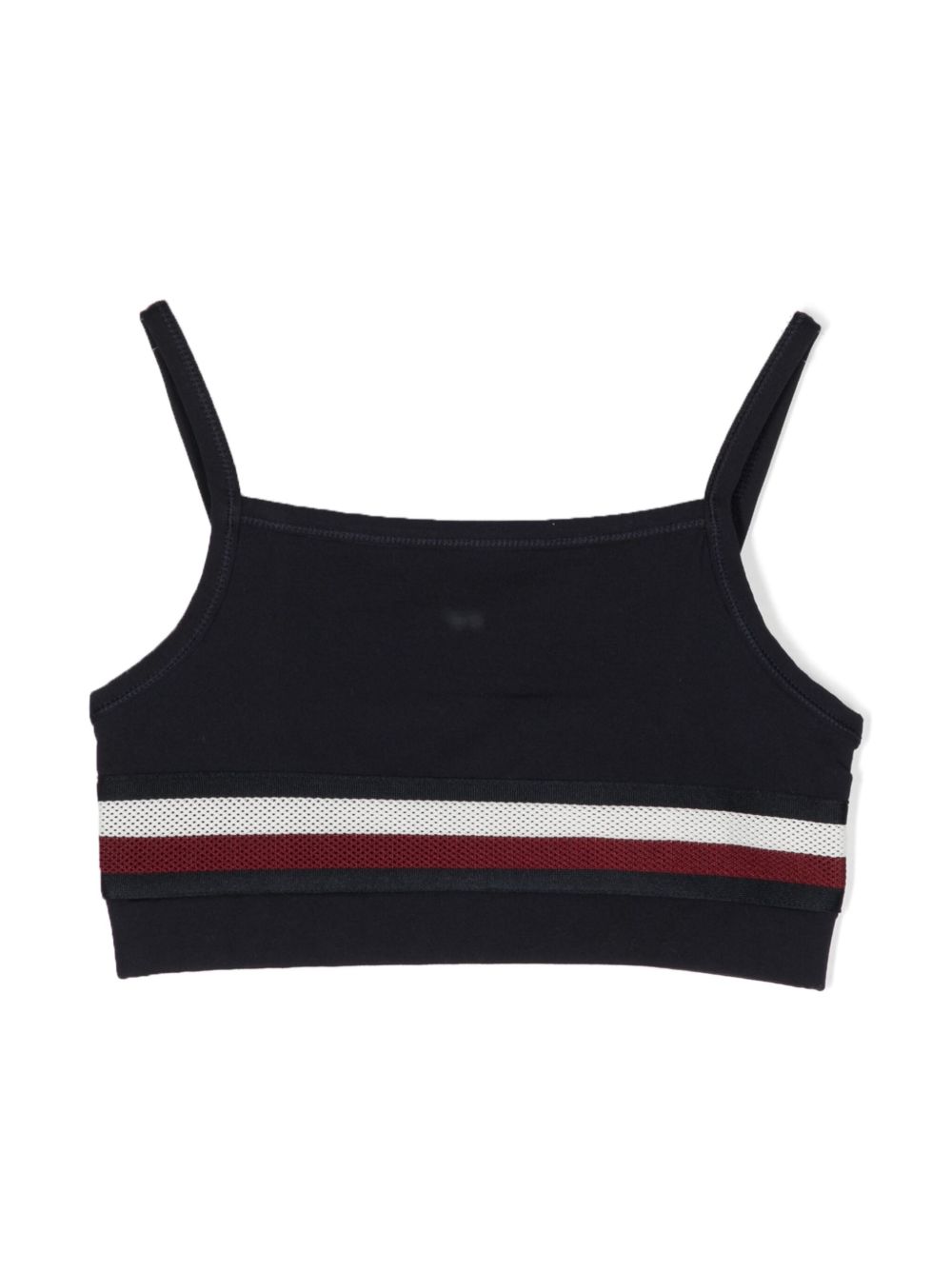Tommy Hilfiger Junior 条纹无袖短款上衣 - 蓝色