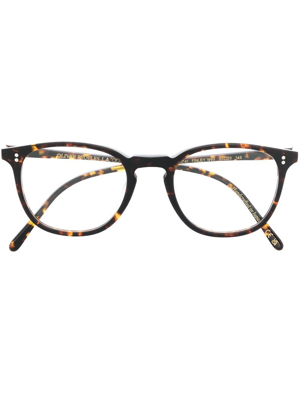 Oliver Peoples 玳瑁纹镜框眼镜 - 褐色