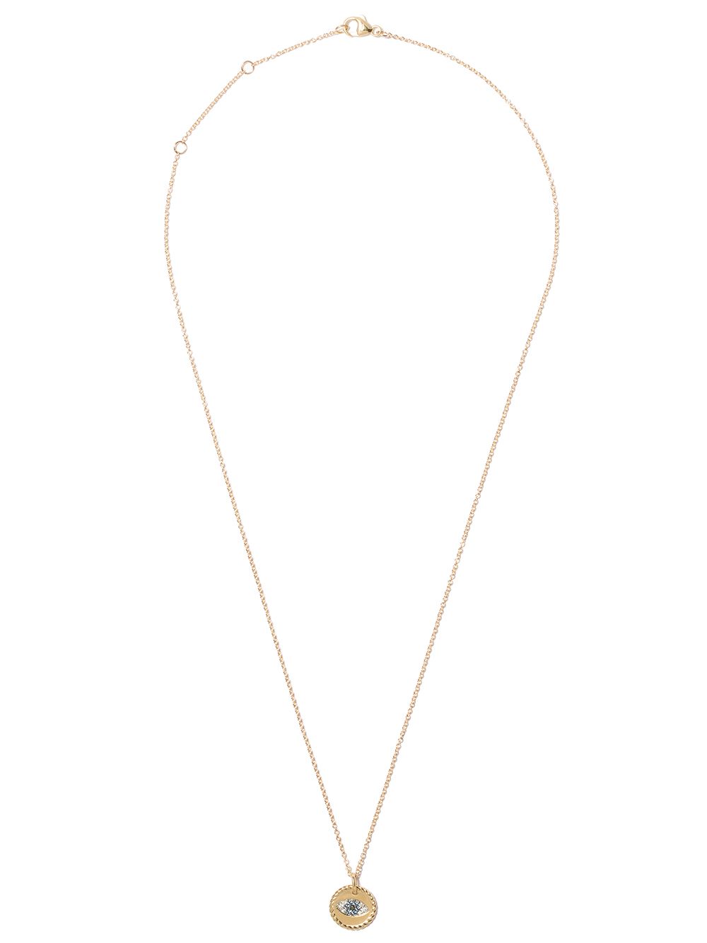 David Yurman 18K黄金 Cable Collectibles Evil Eye 蓝宝石钻石项链 - 金色