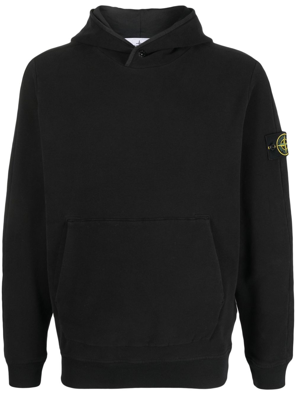 Stone Island 罗盘贴花棉连帽衫 - 黑色