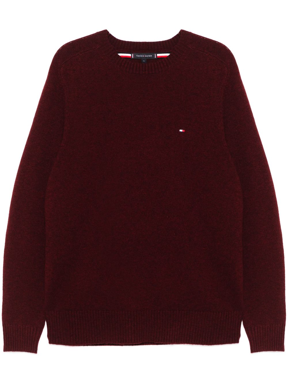Tommy Hilfiger 圆领羊毛毛衣 - 红色