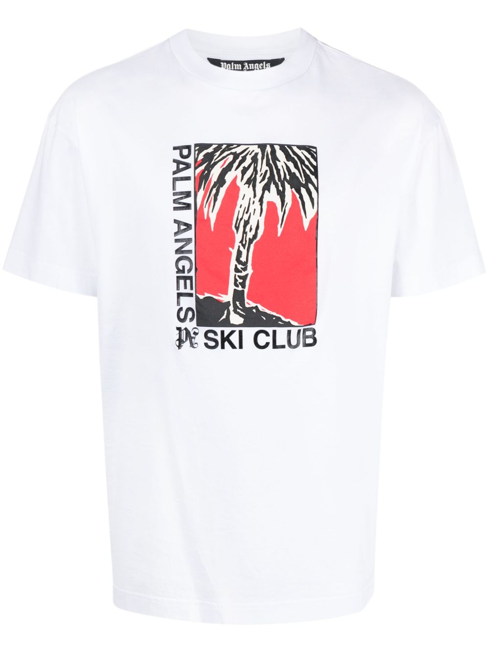 Palm Angels Ski Club 棉T恤 - 白色