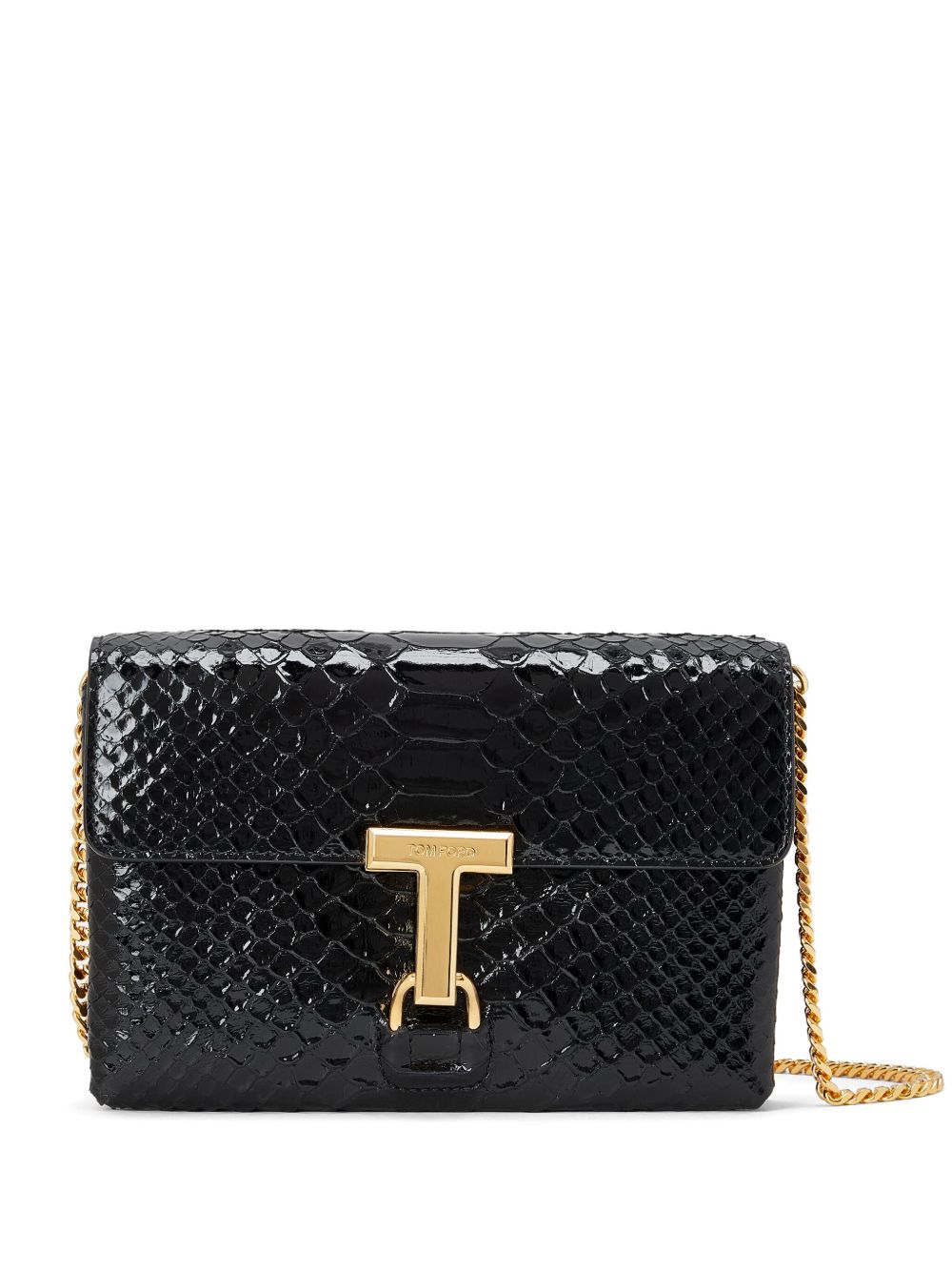 TOM FORD Monarch 仿蛇皮迷你包 - 黑色