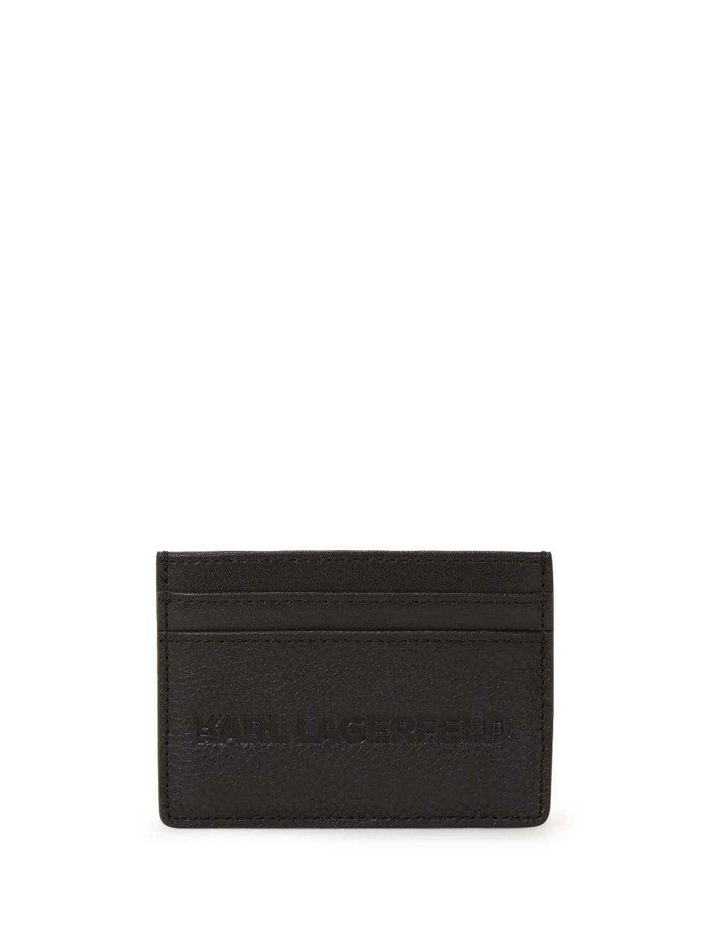 Karl Lagerfeld Essential皮质卡夹 - 黑色