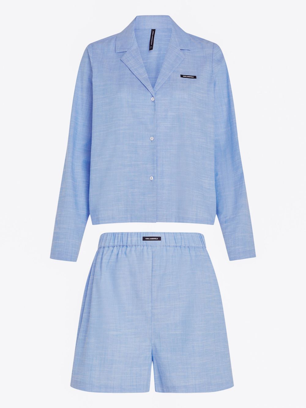Karl Lagerfeld logo睡衣套装 - 蓝色