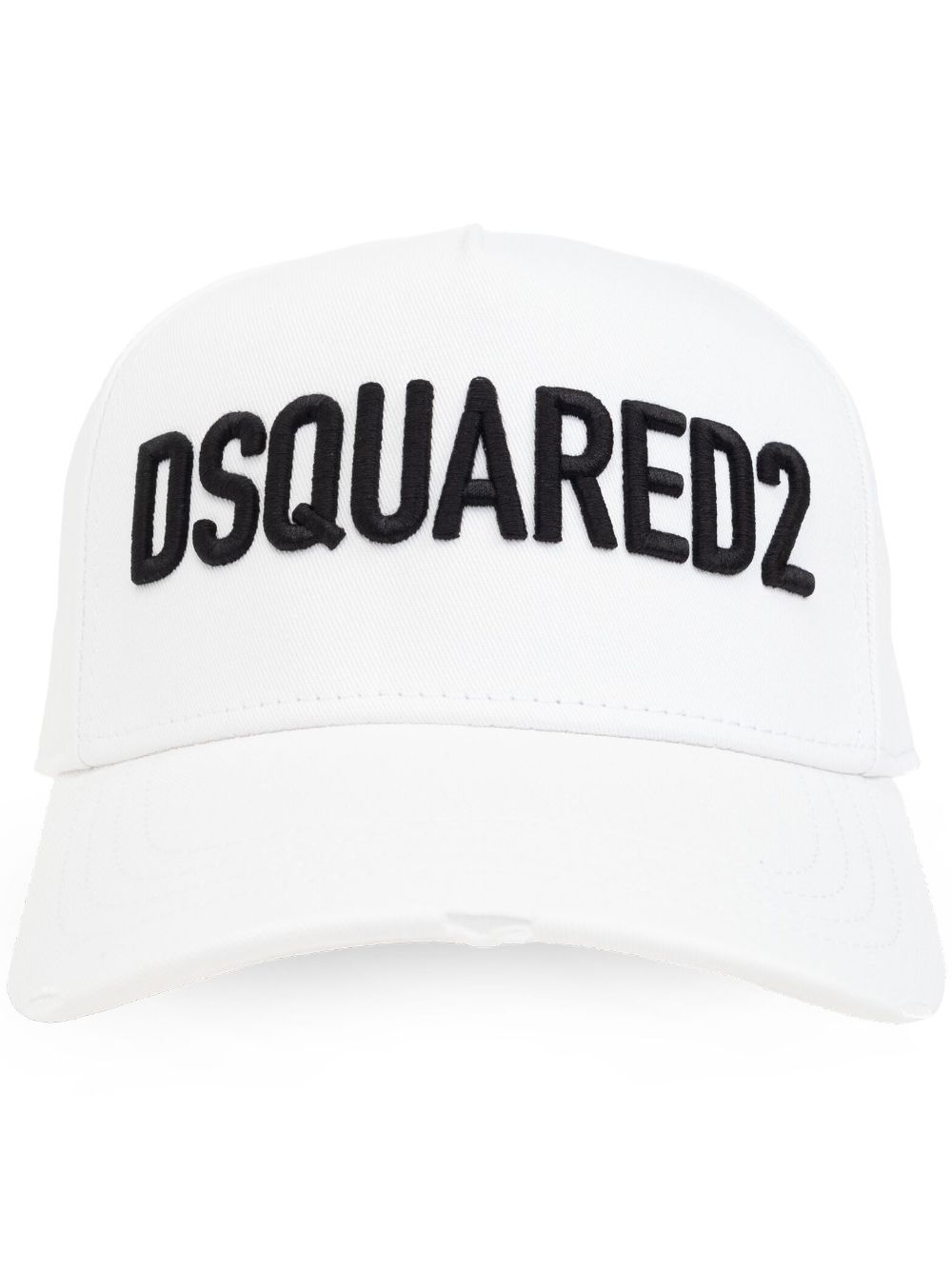 DSQUARED2 logo刺绣卡车司机帽 - 白色