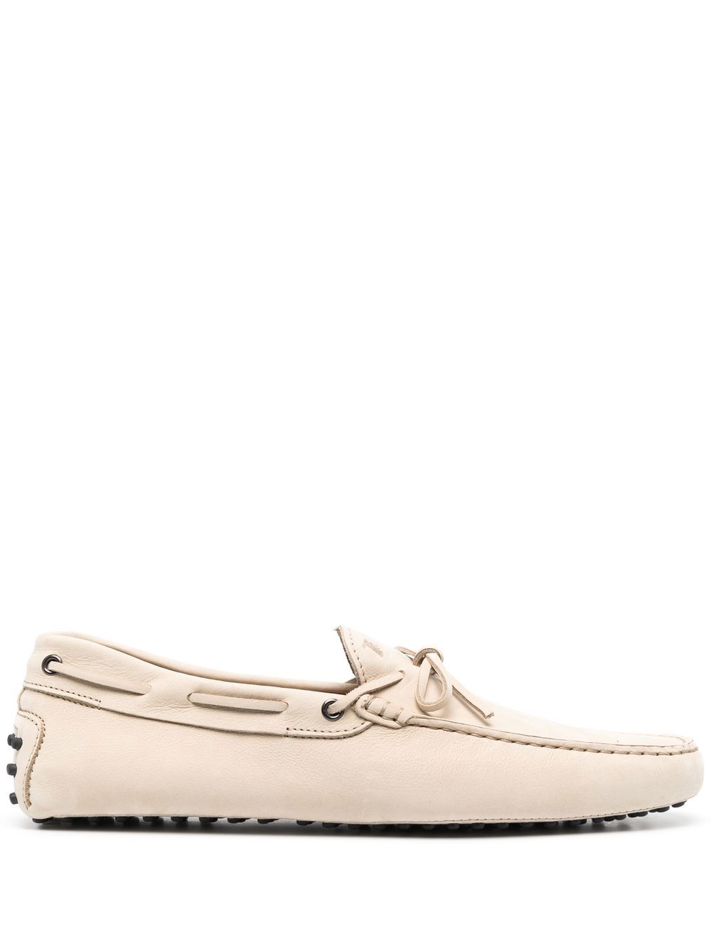 Tod's 蝴蝶结细节皮质乐福鞋 - 中性色