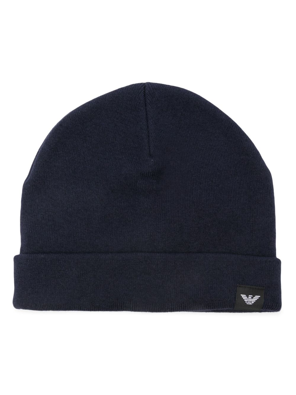 Emporio Armani 标贴密织套头帽 - 蓝色