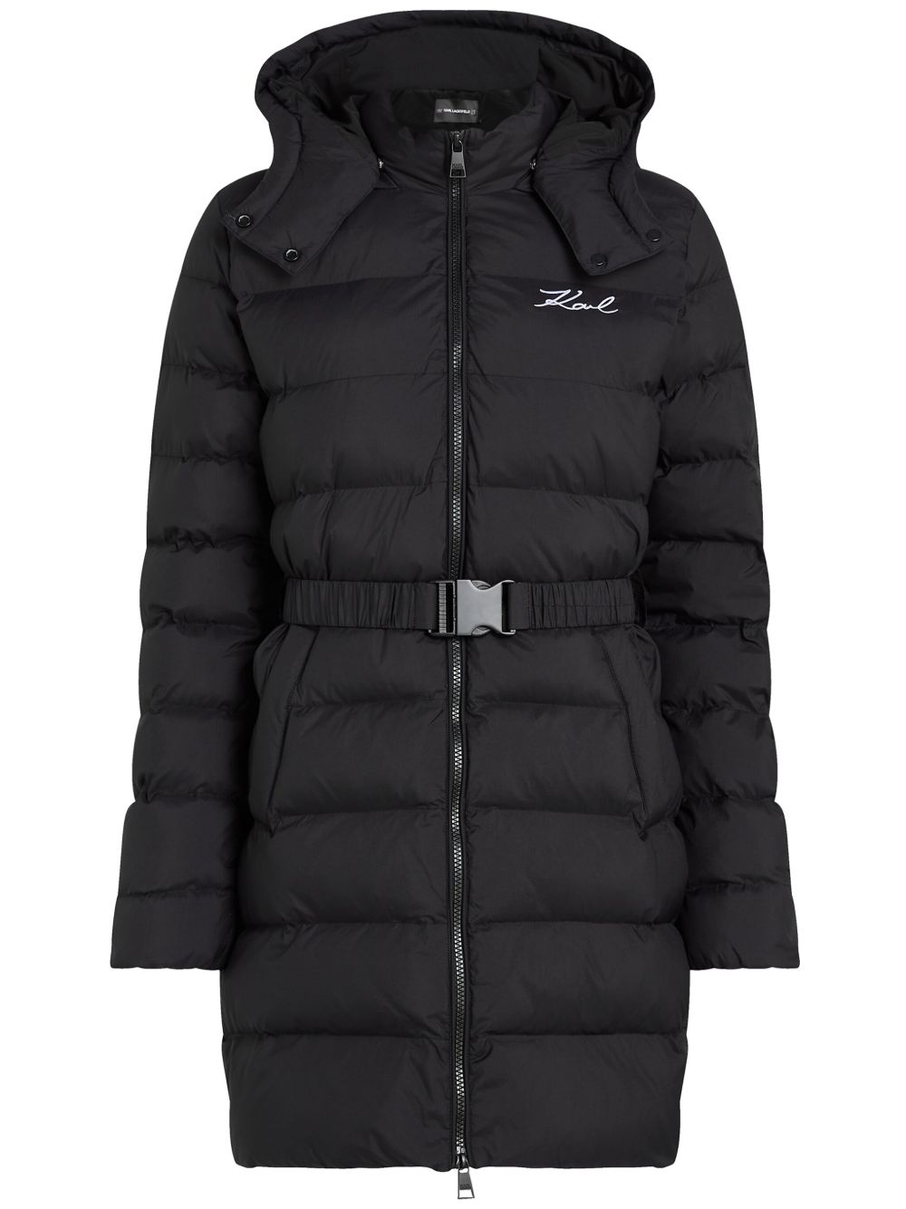 Karl Lagerfeld K/Signature 蓬松夹克 - 黑色