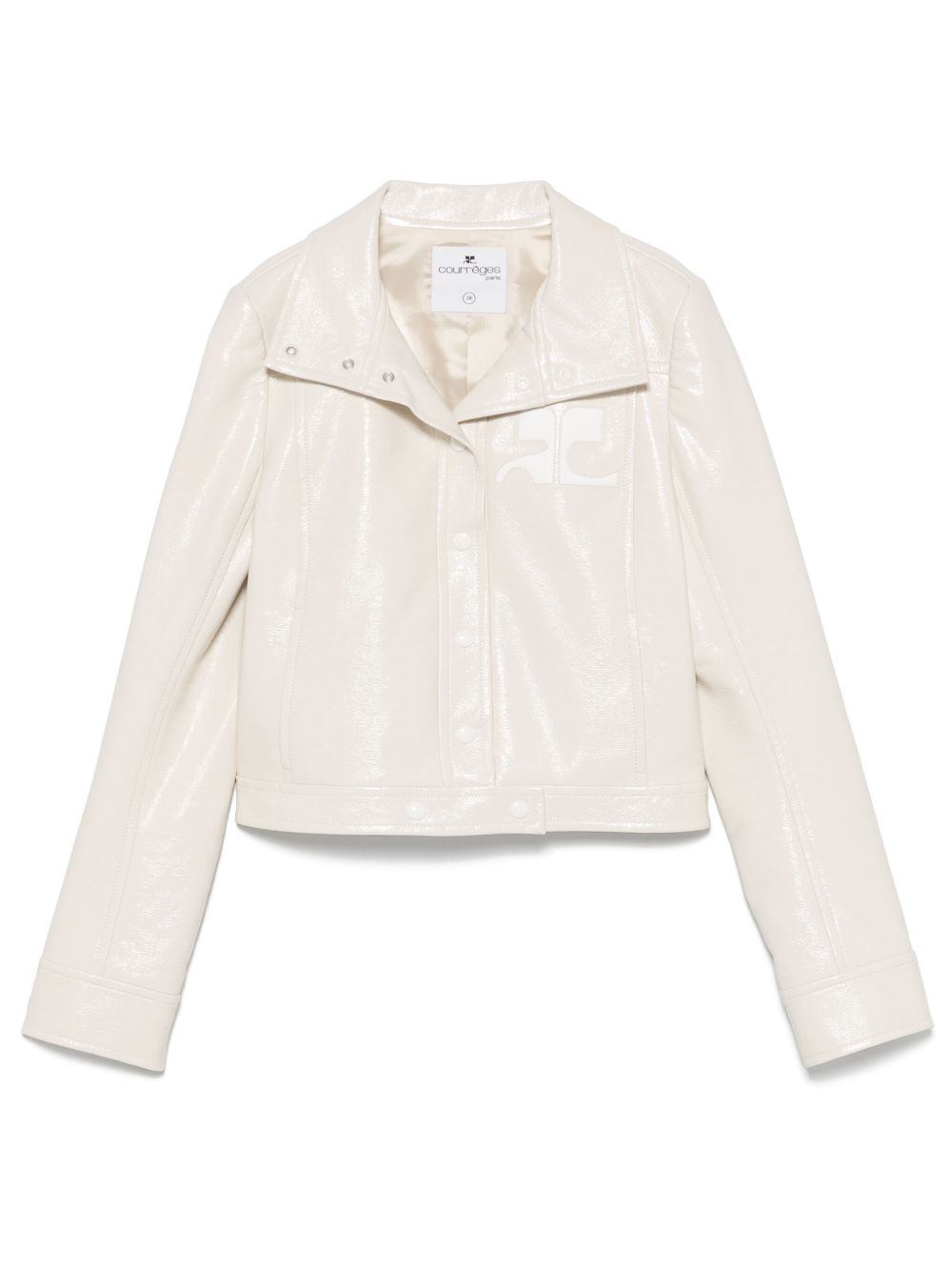 Courrèges Reedition 漆光面料夹克 - 白色