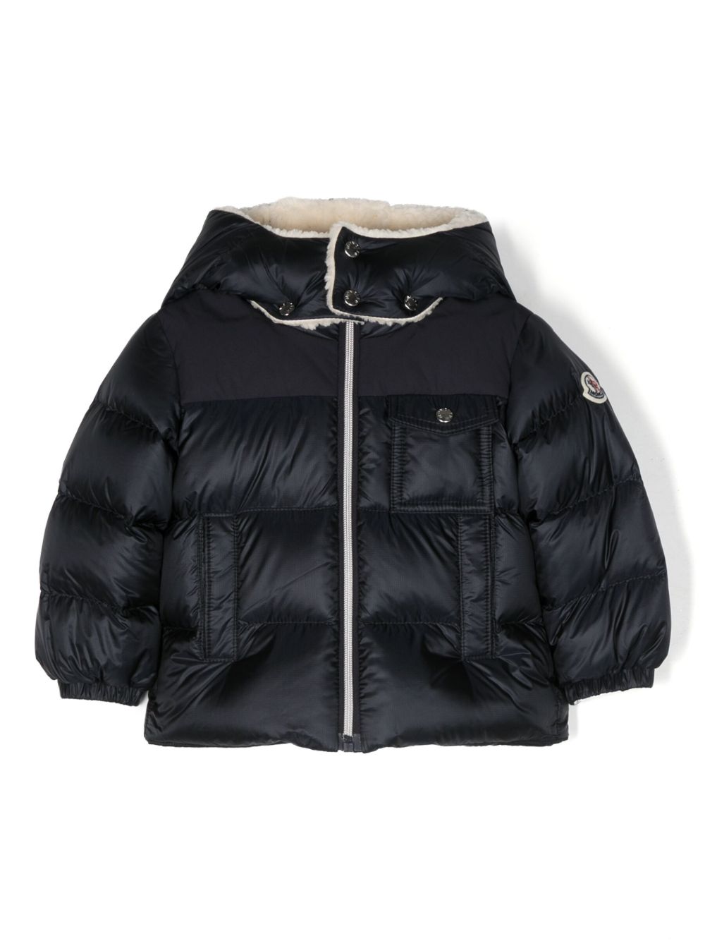 Moncler Enfant Eduard 填充鹅绒夹克 - 蓝色