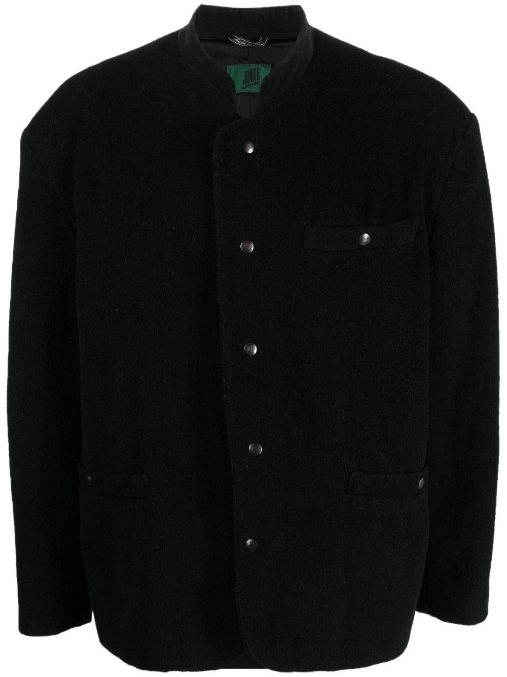 Jean Paul Gaultier Pre-Owned 企领羊毛夹克（1990年代典藏款） - 黑色