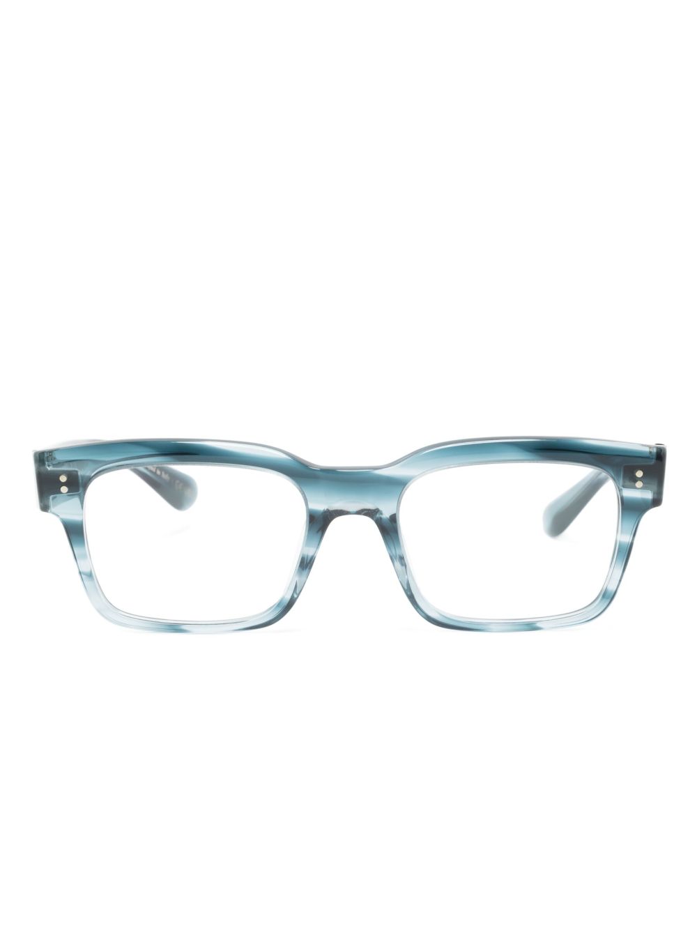 Oliver Peoples Hollins 长方形框眼镜 - 蓝色