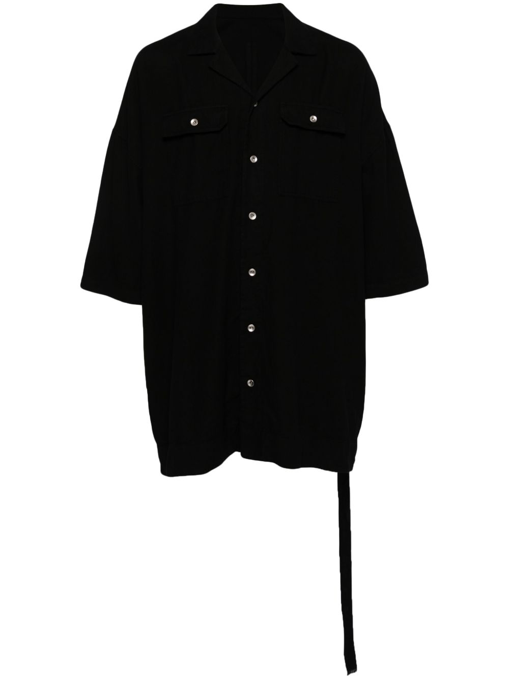 Rick Owens DRKSHDW 古巴领衬衫 - 黑色
