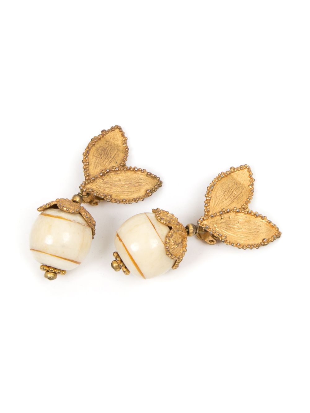 Saint Laurent Pre-Owned 经典夹扣式耳环（1980年代典藏款） - 金色