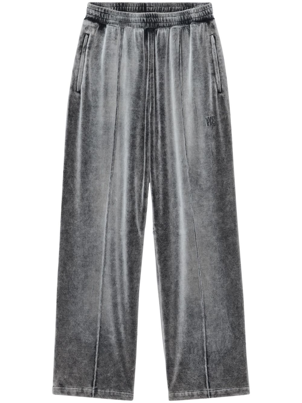 Alexander Wang embossed-logo track pants - 灰色