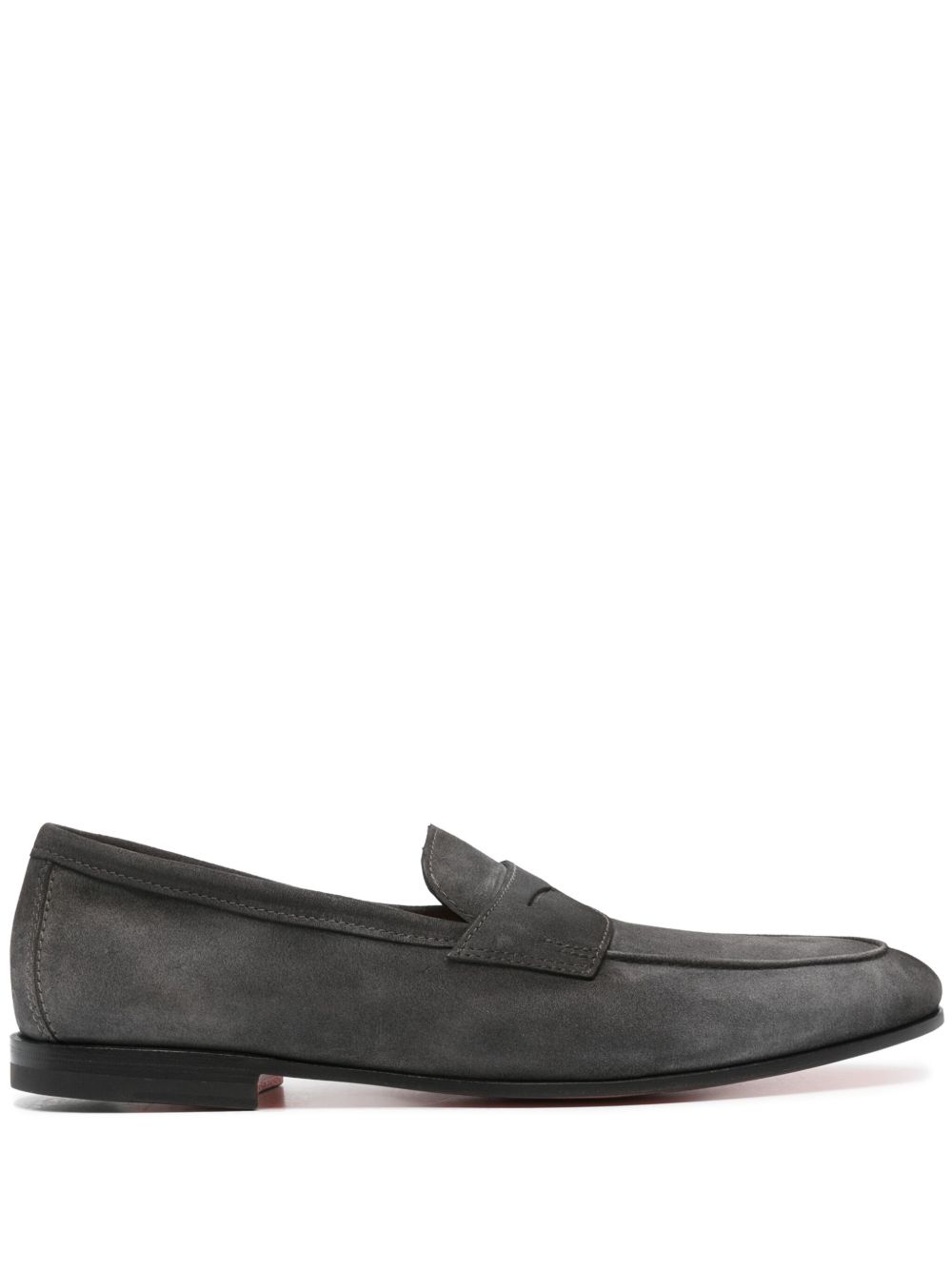 Santoni Carlo 绒面皮乐福鞋 - 灰色