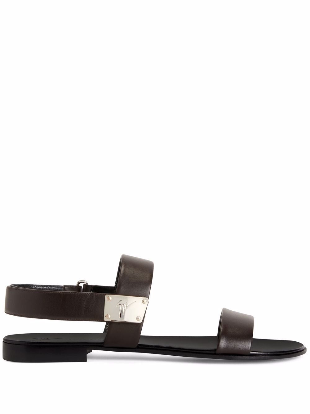 Giuseppe Zanotti Shaun 平底凉鞋 - 褐色