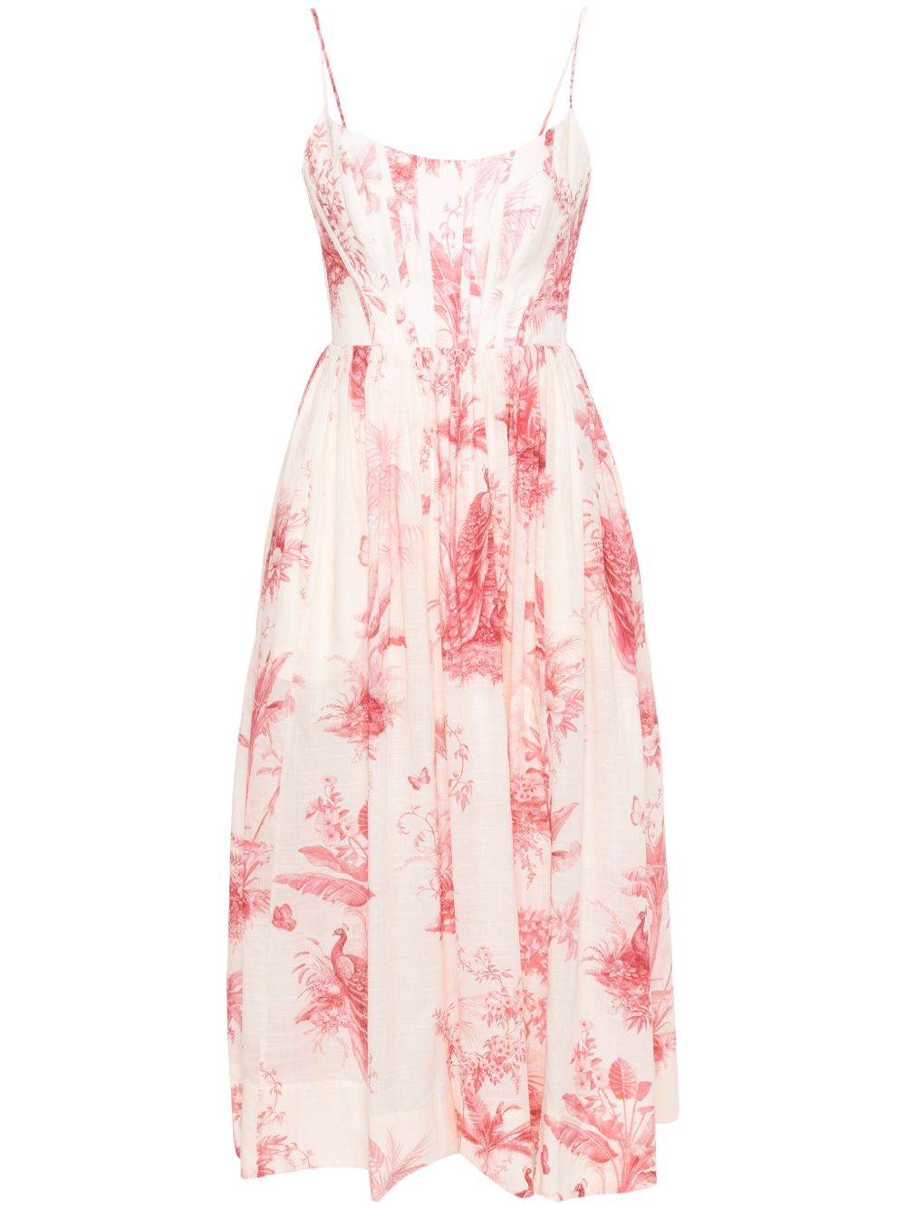ZIMMERMANN Waverly Corset 中长连衣裙 - 中性色