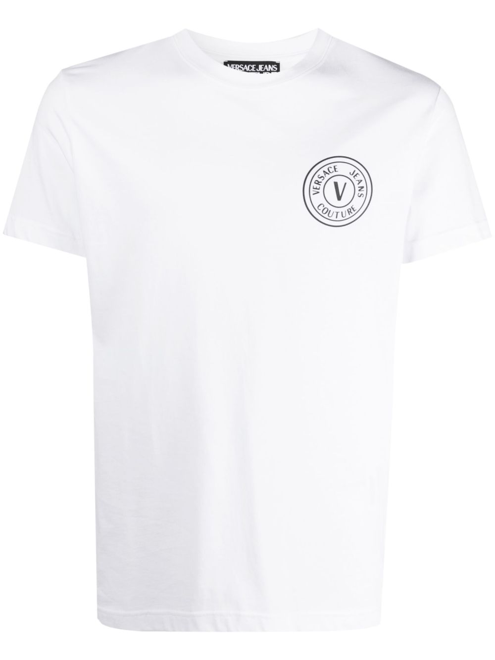 Versace Jeans Couture logo印花棉T恤 - 白色