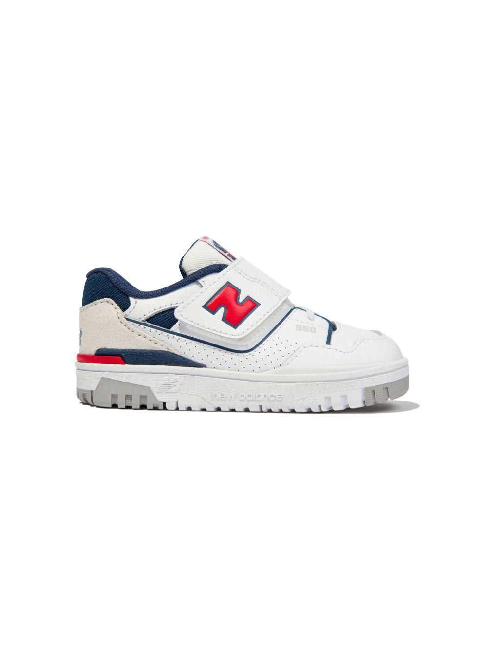 New Balance Kids 550 魔术贴运动鞋 - 白色