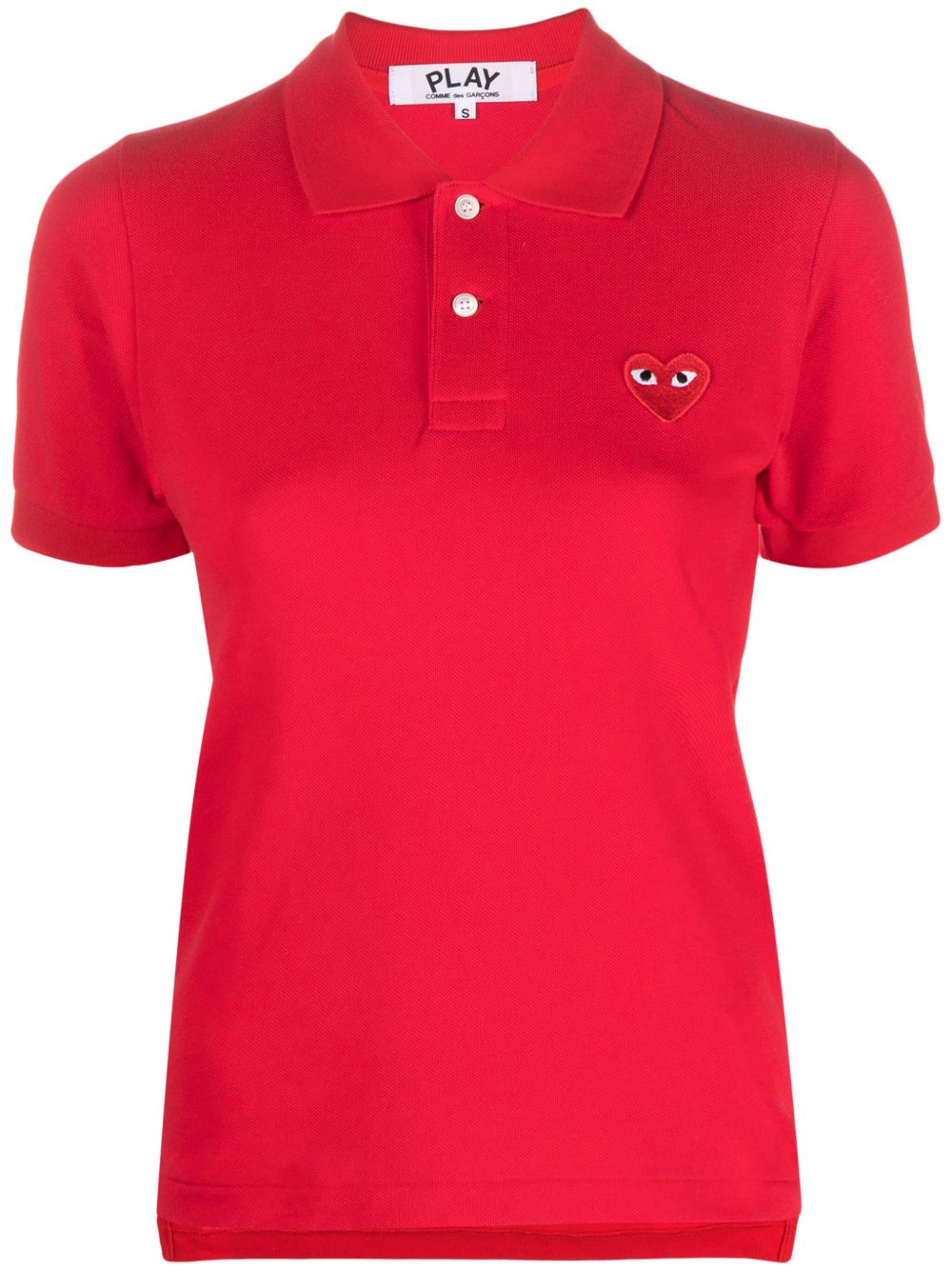Comme Des Garçons Play heart logo polo shirt - 红色
