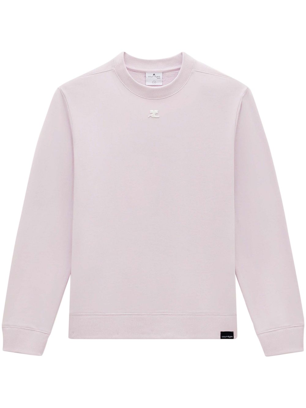 Courrèges logo贴花棉卫衣 - 粉色