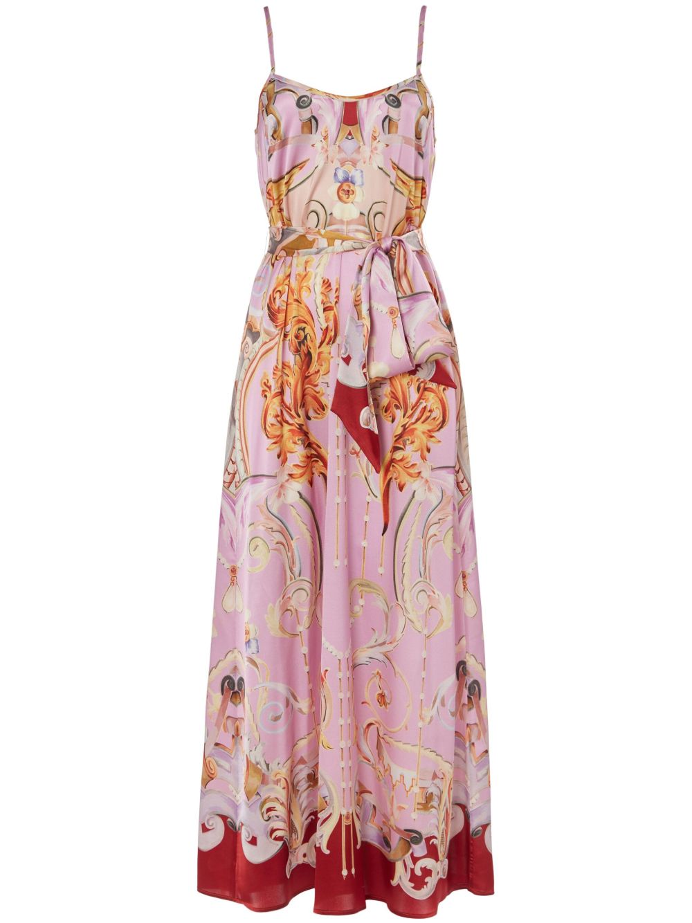 Temperley London Carline 印花吊带裙 - 粉色