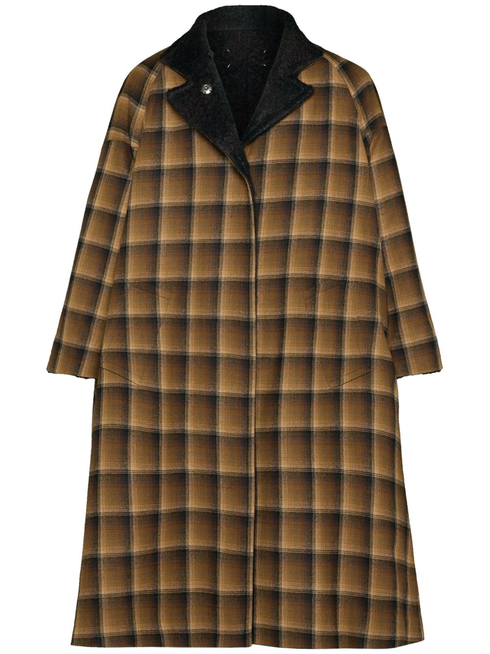 Maison Margiela 格纹图案双面外套 - 黄色