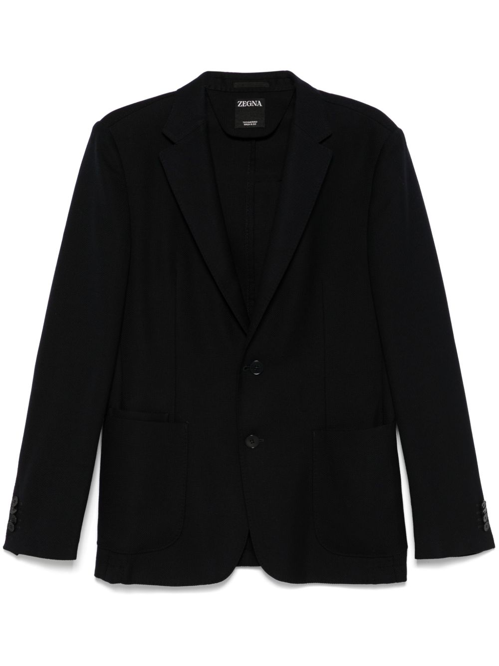 Zegna 羊毛西装夹克 - 蓝色