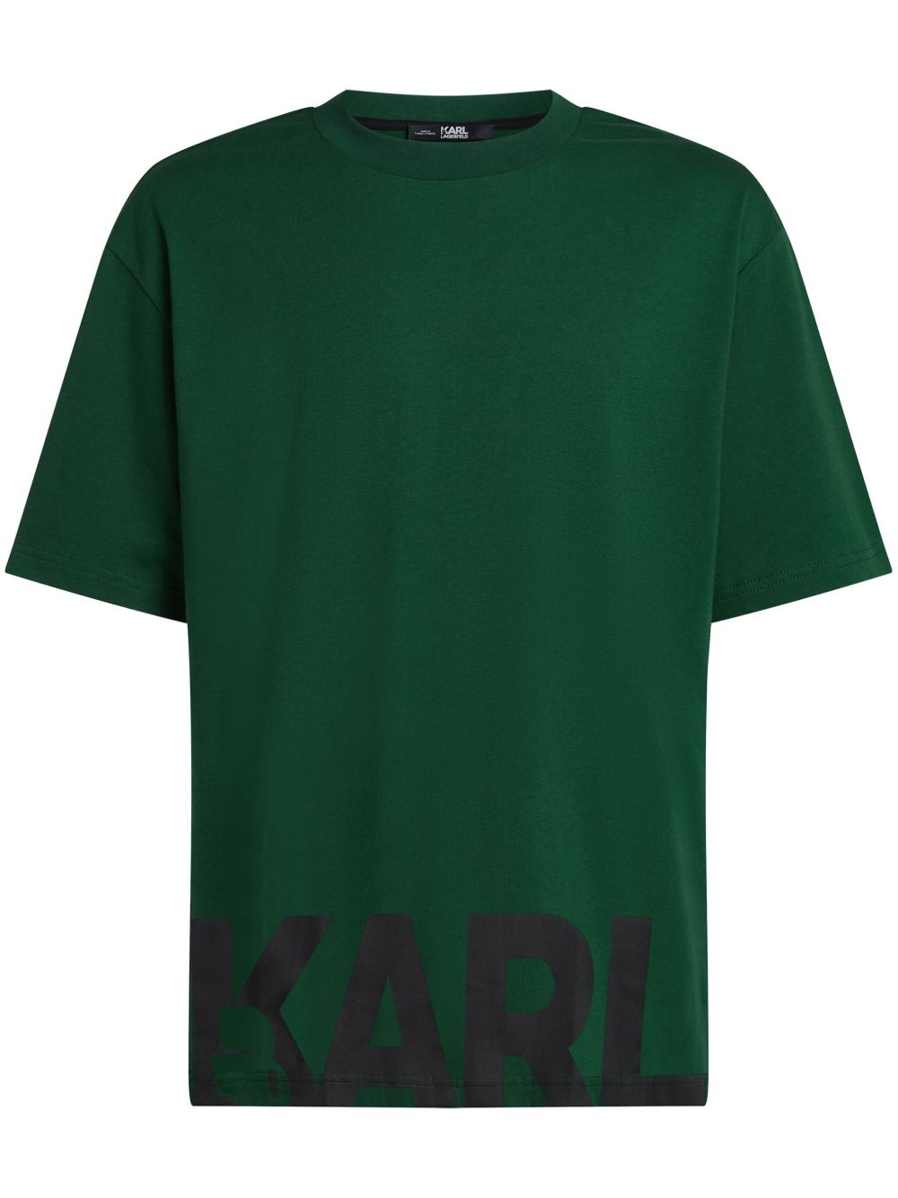 Karl Lagerfeld logo印花T恤 - 绿色