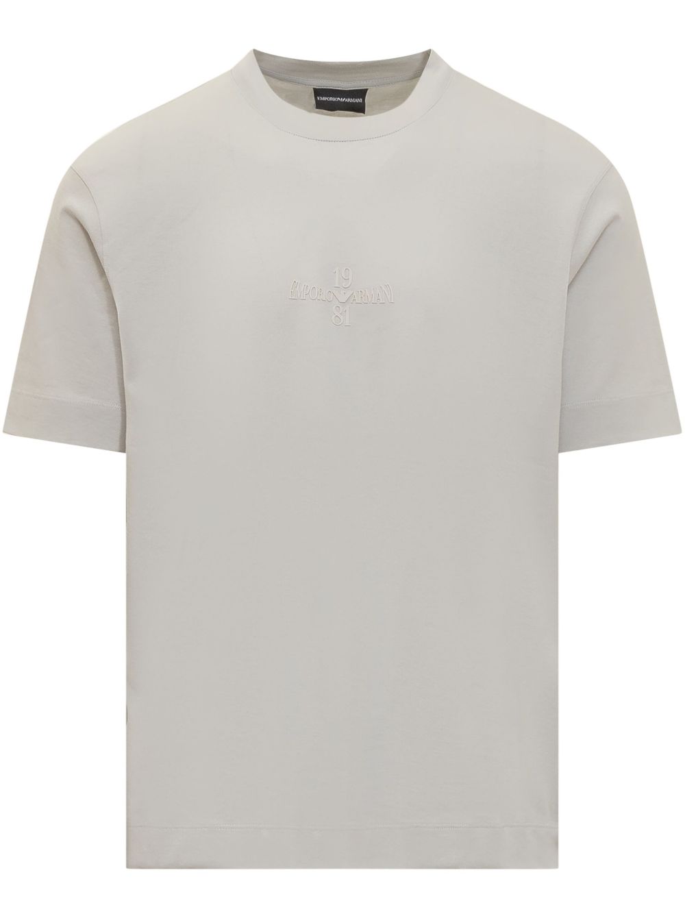 Emporio Armani logo橡胶T恤 - 灰色