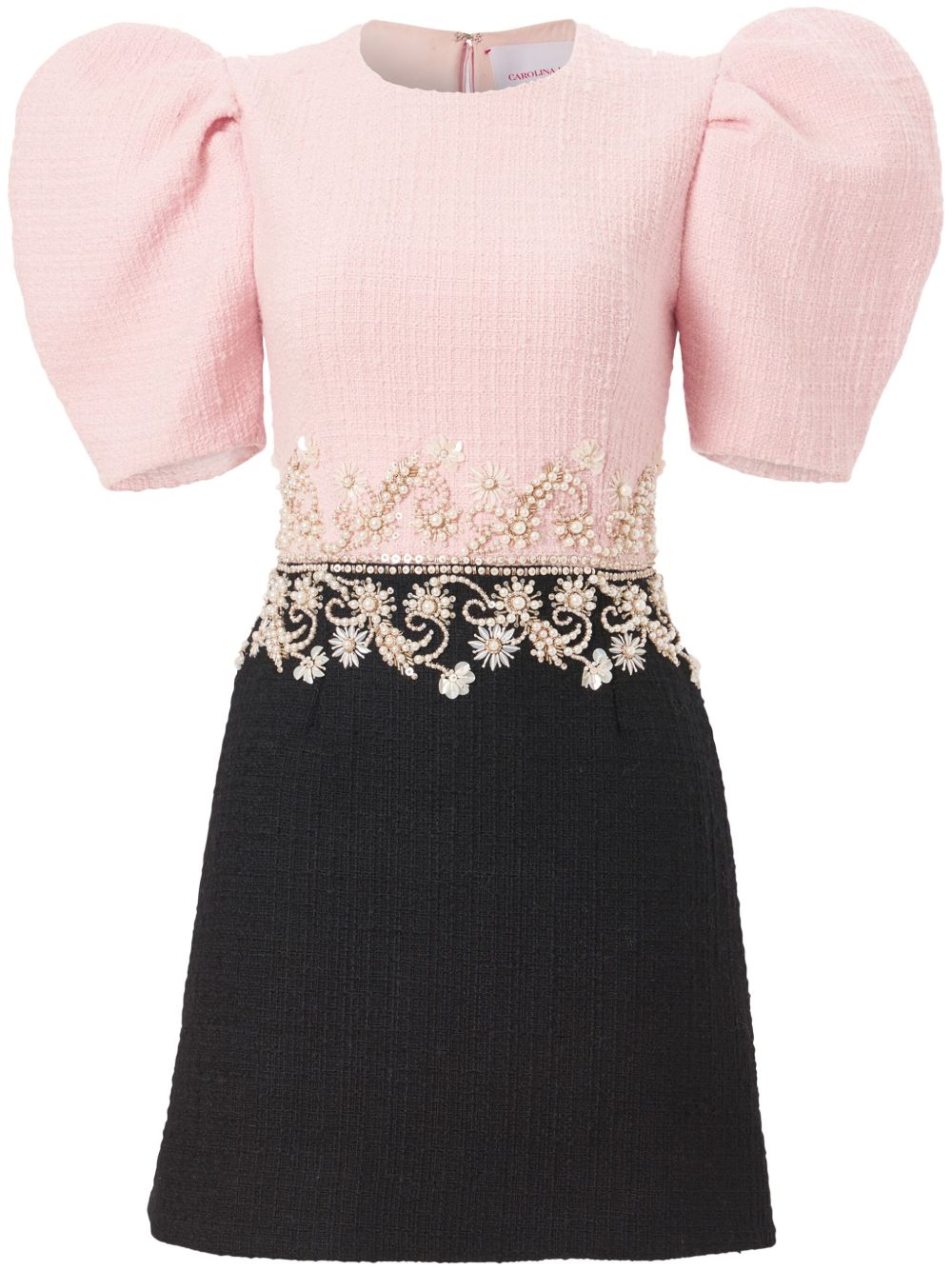 Carolina Herrera 粗花呢迷你连衣裙 - 黑色