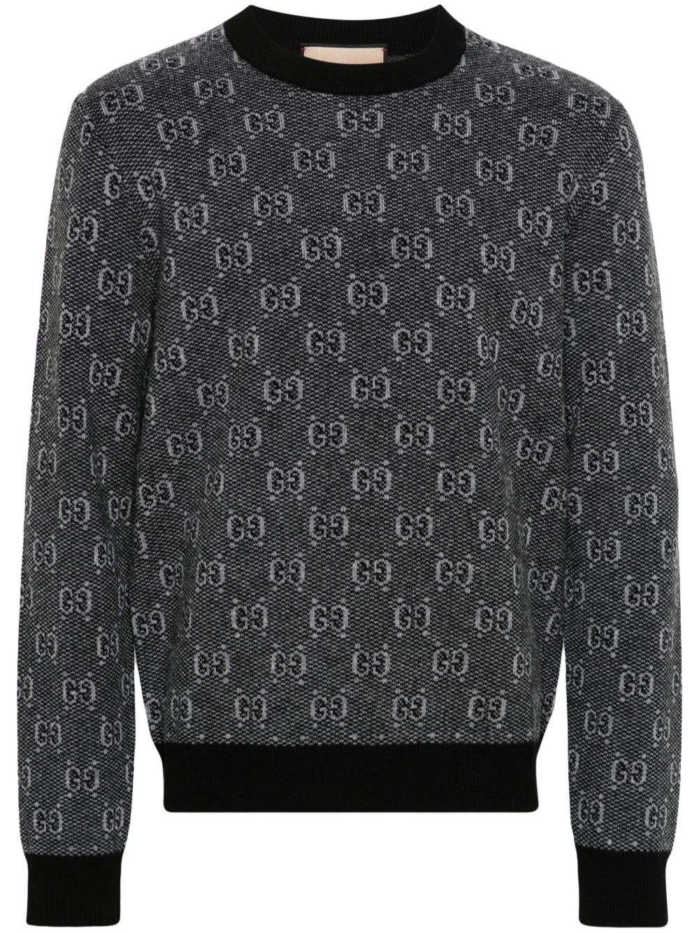 Gucci GG Damier 提花毛衣 - 灰色